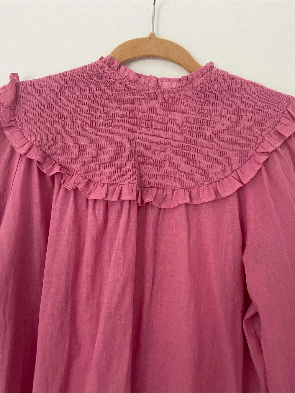 Karlie Pink Linen Smock Top - Picture 11 of 12